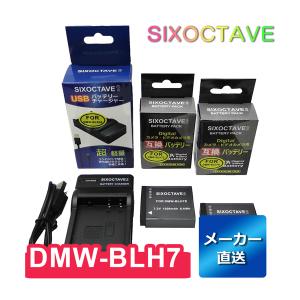 DMW-BLH7E DMW-BLH7 Panasonic パナソニック 互換バッテリー ２個と 互換USB充電器 の3点セット DMC-GM1 DMC-GF7 DC-GF10 DC-GF90 純正品にも対応 ルミックス｜rkshop-y