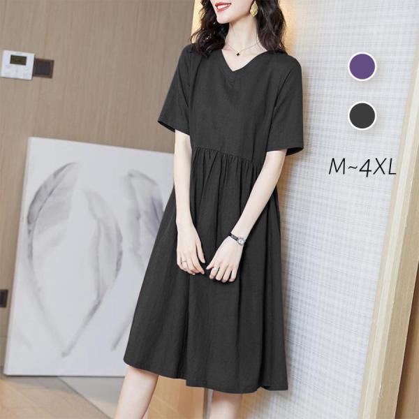 ワンピース レディース ミディアムワンピース ミモレ丈 ワンピシャツワンピース シャツワンピ 半袖ゆ...