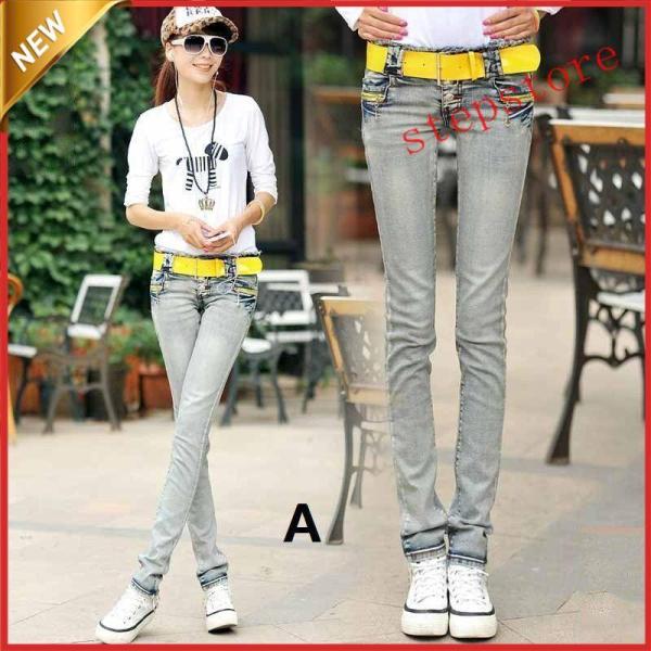 デニム ジーンズ ウォッシュ ローライズ レディース ロング丈ジーンズ ストレッチ スキニーパンツ ...