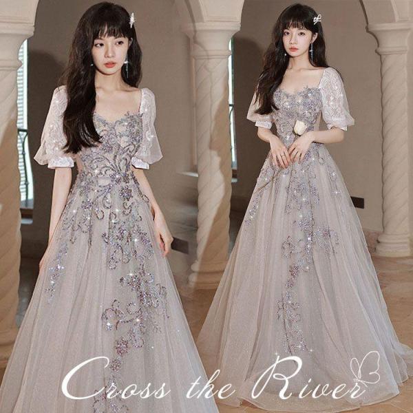 ドレス 大人 ピアノ 発表会 ドレス パーティードレス 演奏会ドレス 高校生 結婚式ドレス ロングド...