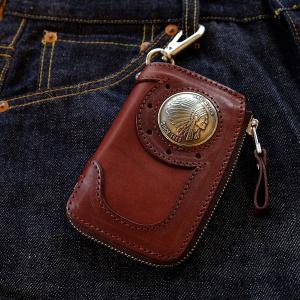 REDMOON（レッドムーン） キーケース カードケース 本革 L型ファスナー