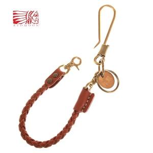 レッドムーン ウォレットチェーン RM-HSC-4SBK  ブラスフック　レザーロープ