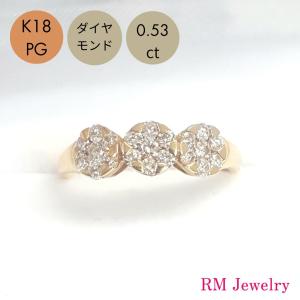 リング 18金 ホワイトゴールド ルビー 0.5ct ダイヤモンド 指輪 K18 WG