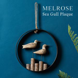 【MELROSE】Sea Gull Plaque / 82337　カモメ ウォールデコ 木製 インテリア 置物｜rmjapan