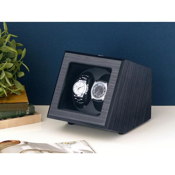 ABIES カペラ ワインディングマシーン 2本巻 エボニー×ブラック 1年保証 腕時計用ケース  ...