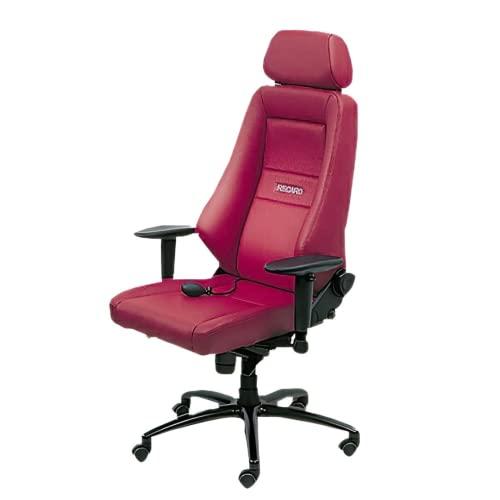 RECARO 24H CHAIR レカロオフィスチェア レザー・シリーズ レザーワインレッド レカロ...