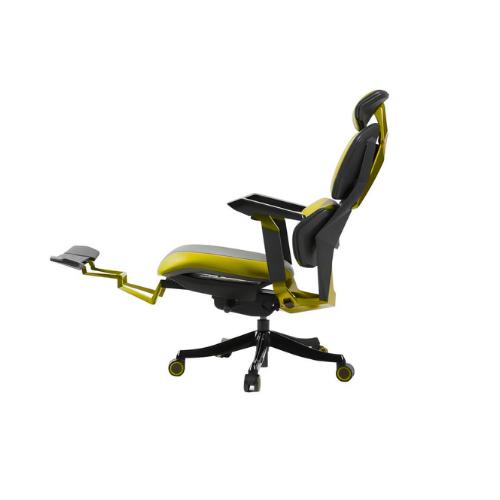 TRYFORCE TG-01 ゲーミングチェア フットレスト付き- イエロー