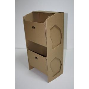 物が置けるダンボールゴミ箱 45L クロネコ 組み立て簡単 ごみ箱 猫