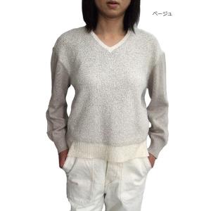 RNA-N ニット Sale セール 50%off K2148 ブークレ×コットンコンビVネックP/O｜rnafun