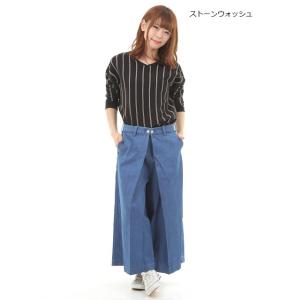 RNA-N デニムパンツ Sale セール 50%off R3283 タックデニムスカートパンツ