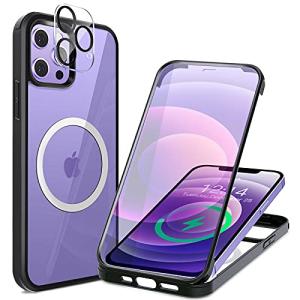 HAUTRKBG iPhone 11 Pro Max 用 ケース クリア 両面強化ガラス 360°全面保護  [カメラフ