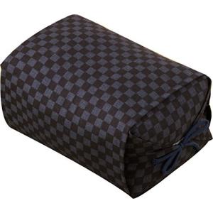 エムール そばがら 高さが調整できる ごろ寝枕 25×18×8〜12cm 日本製 市松 くろ