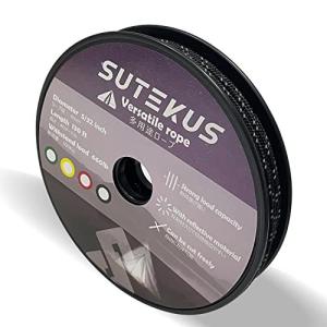 Sutekus テントロープ 反射材入り 耐荷重 パラコード タープコード ロープ ガイライン ロール付 (直径3mm/総長50m-耐荷重210