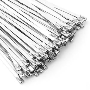 AIGLEROUGE 7.9*550mm 結束バンド インシュロック ステンレス 長い結束バンド 304ステンレス製 固定用タイラップ 金属製