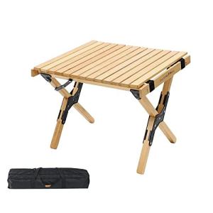 キャンプ折り畳み式の木製のテーブル、ポータブル折り畳み式屋外 