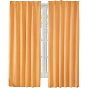Hansleep カーテン 1級遮光 2枚組 断熱 かーてん 防寒 防音 省エネ 厚手 無地 おしゃれ 洗える 寝室 リビング用 (オレンジ