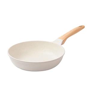 CAROTE フライパン 24cm IH対応 超軽量 深型設計 マーブルコート くっつかなく洗いやすい 目玉焼き オムレツ オール熱源対応１年保