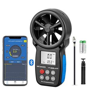 ワイヤレス風速計 デジタル風量計 風力計 風向計 YF-866B-APP-NEW アプリ接続 風速と風温同時計測 バックライト