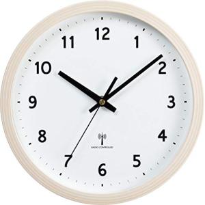 有 アイリスプラザ 壁掛け時計 掛け時計 薄型 軽量 シンプル おしゃれ 静か かけ時計 オシャレ アイボリー PWCRR-25-C