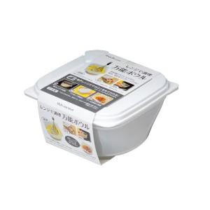 電子レンジ調理器　レンジで調理　万能ボウル　1個　サイズ：約9.4×16.4×16.4cm　日本製