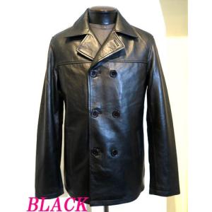 本革 M65 ミリタリージャケット 羊革 シープレザー 黒 ブラック 本格