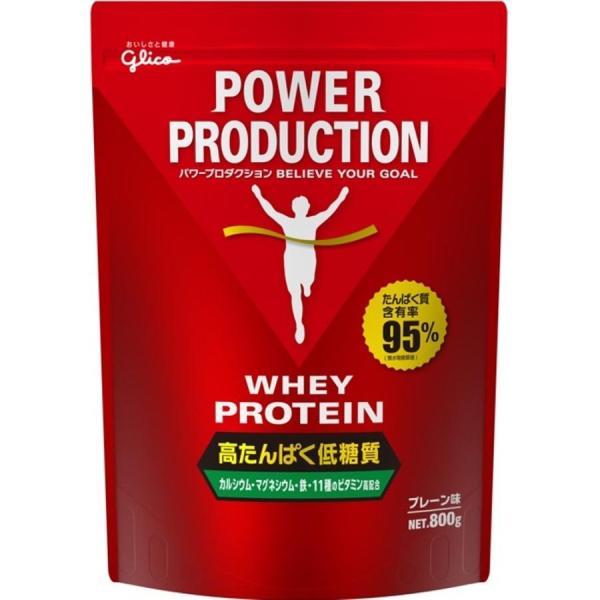 【WPI】グリコ パワープロダクション ホエイプロテイン高たんぱく低糖質 プレーン味 800g【使用...