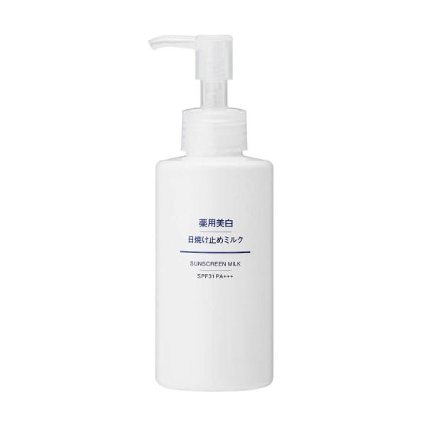 MUJI 無印良品 【医薬部外品】 薬用美白日焼け止めミルク 150ミリリットル (x 1)