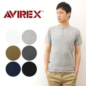 AVIREX アヴィレックス Tシャツ ヘンリーネック アビレックス 半袖 デイリーウェアメンズ DAILY HENRY-NECK T-SHIRT ティーシャツ 無地 インナー 6143504