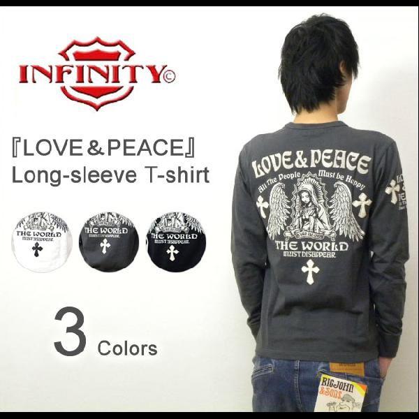 INFINITY（インフィニティ） 『LOVE＆PEACE』 刺繍＆プリント 長袖Tシャツ マリアモ...