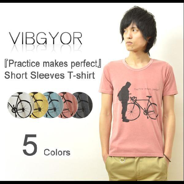 VIBGYOR（ヴィブジョー） 『Practice makes perfect』 プリント 半袖Ｔシ...