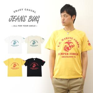 Tシャツ メンズ 半袖 U.S.M.C. VA マリン ミリタリー オリジナル プリント レディース 大きいサイズ JEANS BUG ジーンズバグ ブランド ST-VA