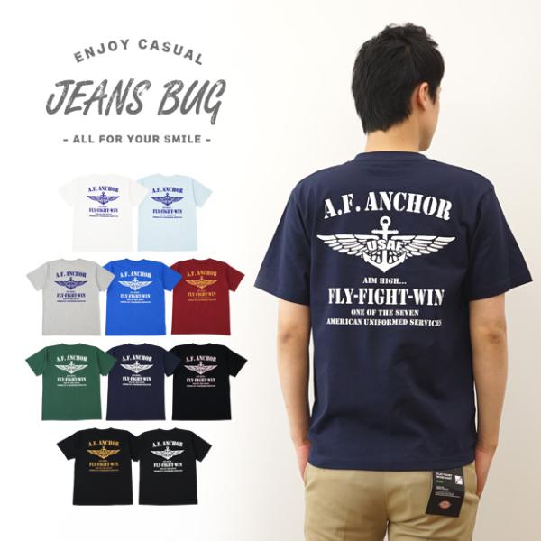 Tシャツ メンズ A.F. ANCHOR エアフォース ミリタリー オリジナル プリント レディース...