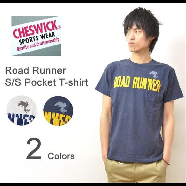CHESWICK（チェスウィック） ロードランナー 貼り付けデザイン 半袖 ポケットTシャツ スラブ...