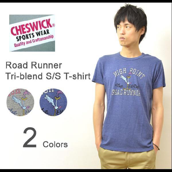 CHESWICK（チェスウィック） トライブレンド ロードランナー プリント半袖Tシャツ 霜降り素材...