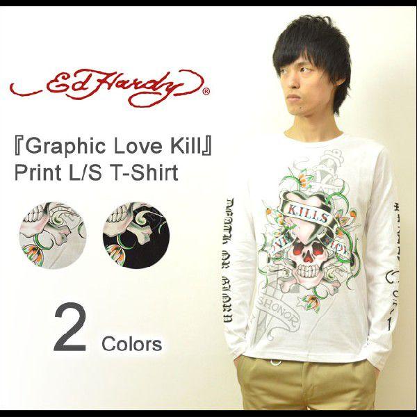 Ed Hardy（エドハーディー） Graphic Love Kill 長袖tシャツ エド ハーディ...