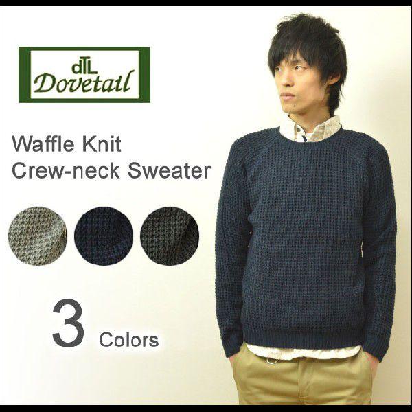 Dovetail（ダブテイル） ワッフルニット クルーネック セーター ラグラン ニット ウール混紡...