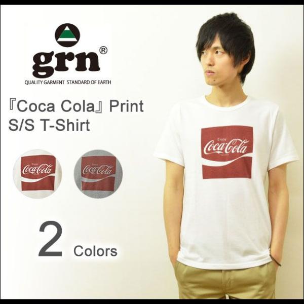 grn（ジーアールエヌ） コカコーラ プリントＴシャツ メンズ レディース 半袖Tシャツ コーラ ロ...