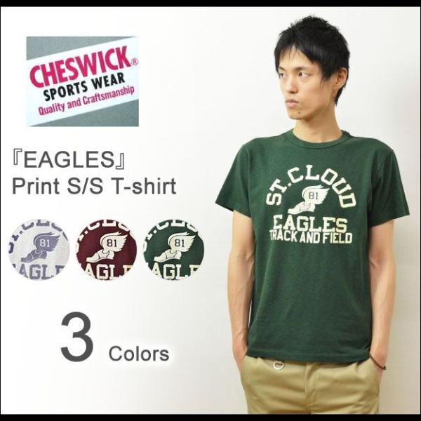 CHESWICK（チェスウィック） EAGLES プリント 半袖Tシャツ メンズ アメカジTシャツ ...