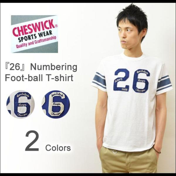 CHESWICK（チェスウィック） 26 フットボールTシャツ メンズ 半袖Tシャツ アメカジTシャ...