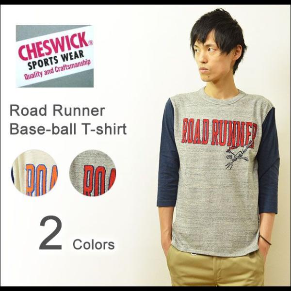CHESWICK（チェスウィック） ロードランナー ベースボール Tシャツ メンズ 7分袖 チェーン...
