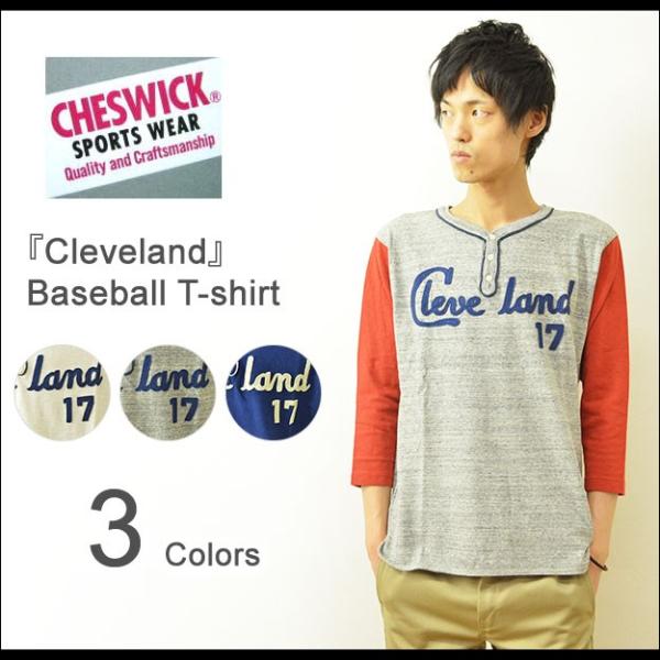 CHESWICK（チェスウィック） 7分袖 ベースボールTシャツ メンズ ヘンリー 袖切り替え 東洋...