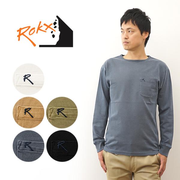 ROKX ロックス ロンT 長袖 Tシャツ L/S MG POCKET TEE ロング スリーブ エ...