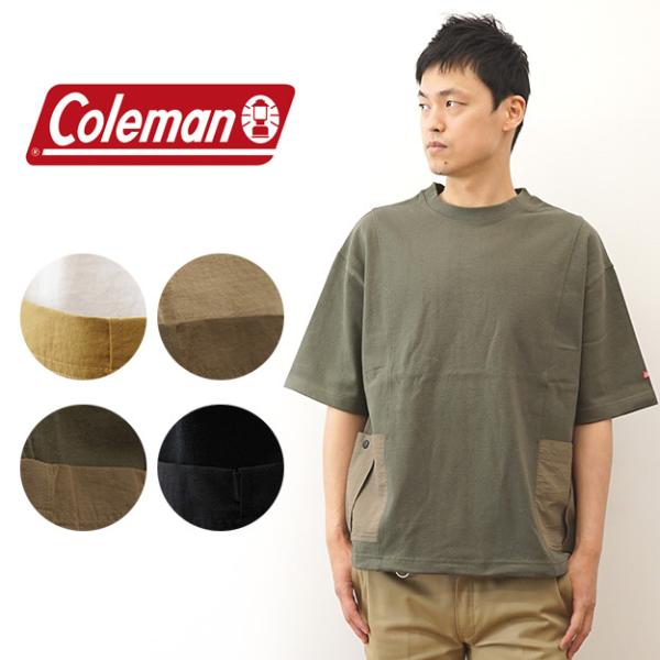 Coleman コールマン Tシャツ ポケT メンズ サイド ポケット Tee オーバーサイズ ビッ...