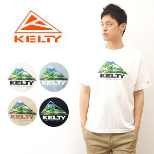 KELTY ケルティ 半袖 Tシャツ メンズ ランドスケープ ティーシャツ ブランド ロゴ プリント 速乾性 通気性 大きい サイズ XL キャンプ アウトドア KE22113003｜robinjeansbug