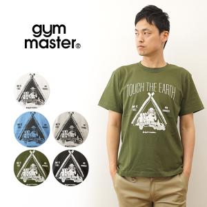 gym master ジムマスター Tシャツ 5.6oz TOUCH THE EARTH TEE 半袖 ティーシャツ メンズ プリント 大きい サイズ XL 厚手 春夏 アウトドア キャンプ G174752｜robinjeansbug