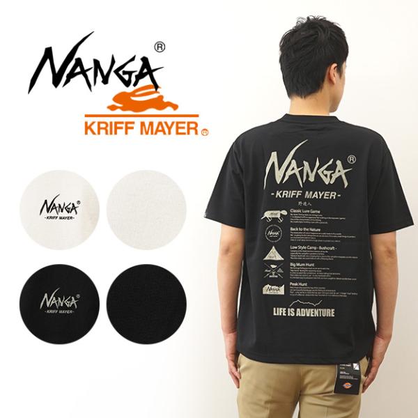 KRIFF MAYER クリフメイヤー NANGA ナンガ コラボT ツアー Tシャツ メンズ ブラ...