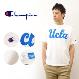 Champion チャンピオン Tシャツ T1011 ティーテンイレブン メンズ 半袖 UCLA 大きい サイズ XL 2L アメリカ製 USA アメカジ カレッジ ロゴ プリント 白T C5-X301｜robinjeansbug