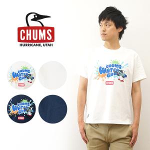 CHUMS チャムス Tシャツ ウォーターガン メンズ 半袖 プリントT アウトドア キャンプ 登山 丈夫 おしゃれ ワンポイント ロゴ 大きい サイズ 動物 XL CH01-2391｜robinjeansbug