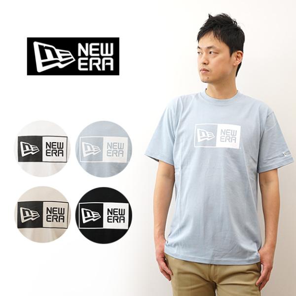 New Era ニューエラ 半袖 コットン Tシャツ ボックス ロゴ メンズ レディース 大きい サ...