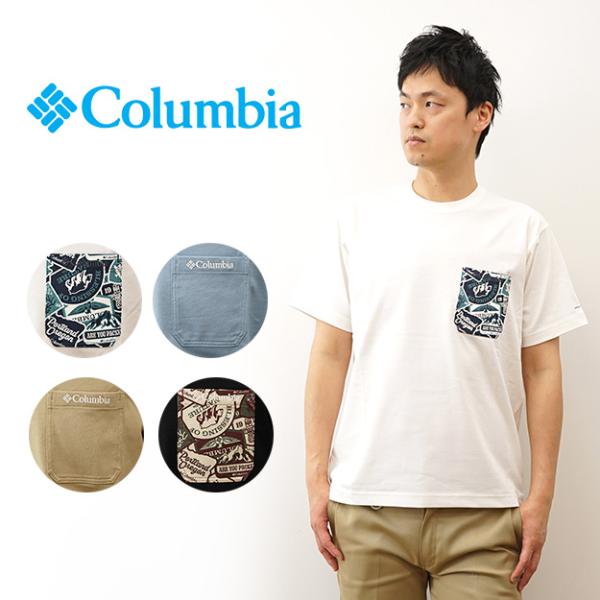 Columbia コロンビア Tシャツ ヤハラフォレスト ポケット ショートスリーブ クルー メンズ...